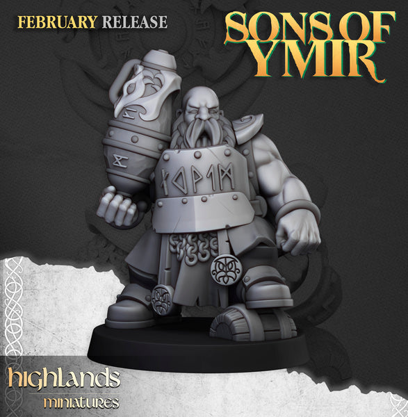 Sons of Ymir - Dwarf Fire spitter  Unit by Highlands Miniatures