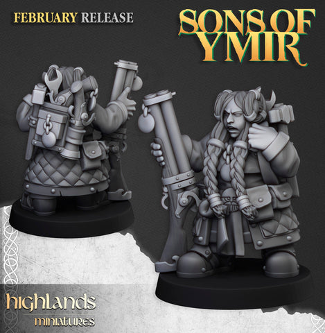 Sons of Ymir - Dwarf Engineer by Highlands Miniatures