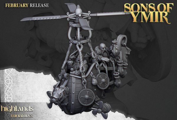Sons of Ymir - Dwarf  Flying Machine by Highlands Miniatures