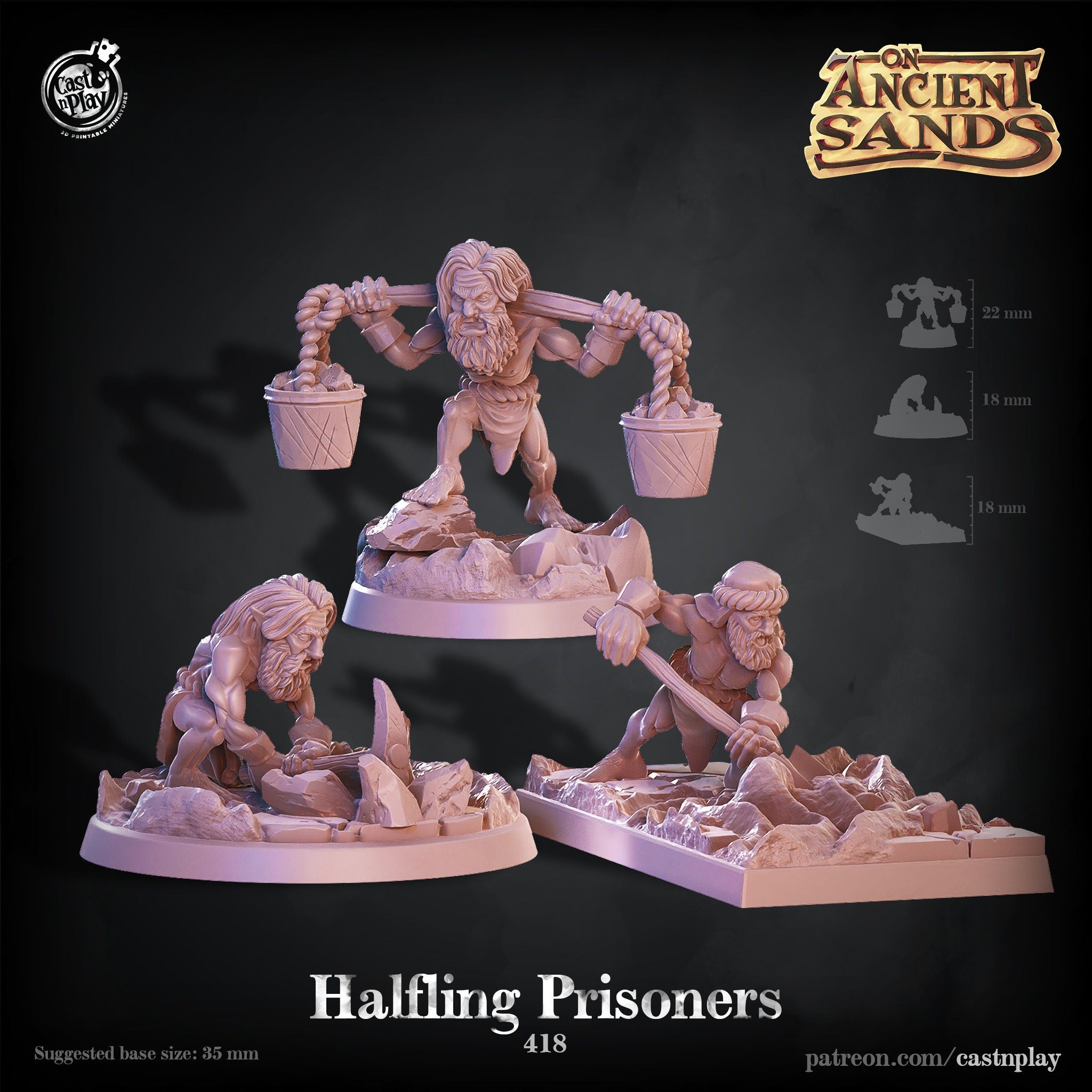 Halfling Prisoners  by Cast N Play (On Ancient Sands)