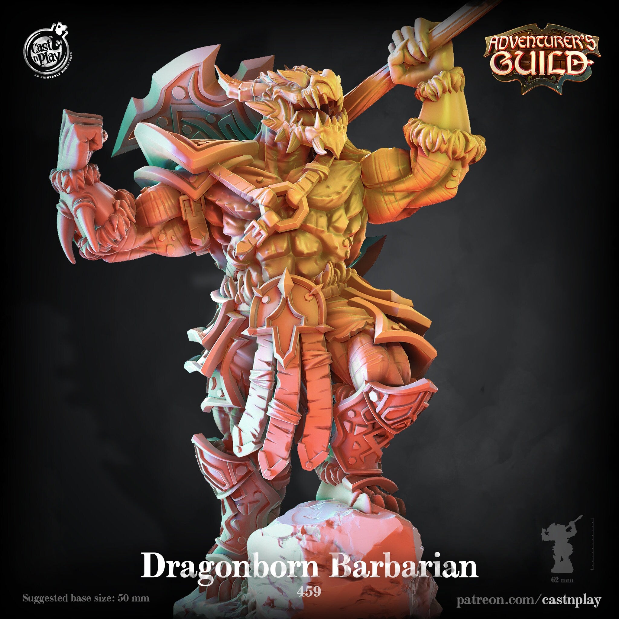 Dragonborn Barbarian by Cast N Play (Adventurer's Guild)