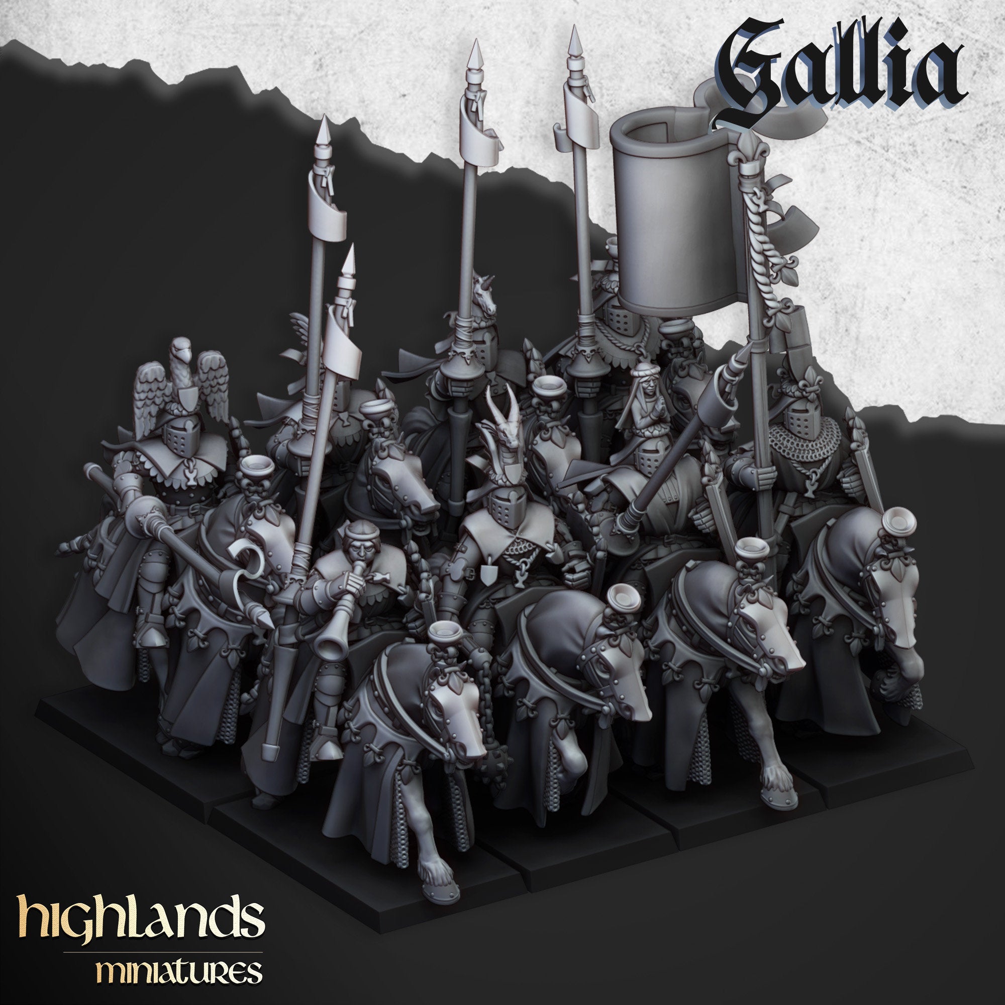 Royal Knights of Gallia  unit  by Highlands Miniatures