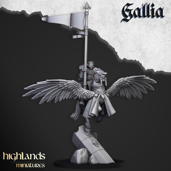 Gallia Knights on Pegasus by Highlands Miniatures