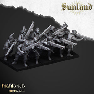 Sunland Arquebusier Unit By Highlands Miniatures