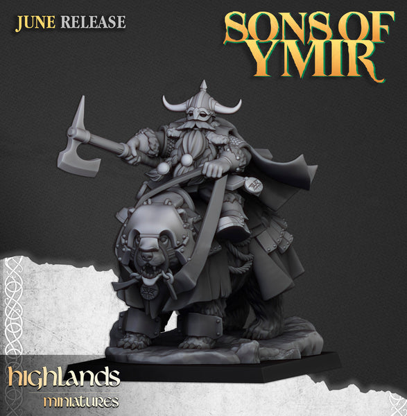 Sons of Ymir - Heavy Mounted Dwarves  Unit by Highlands Miniatures