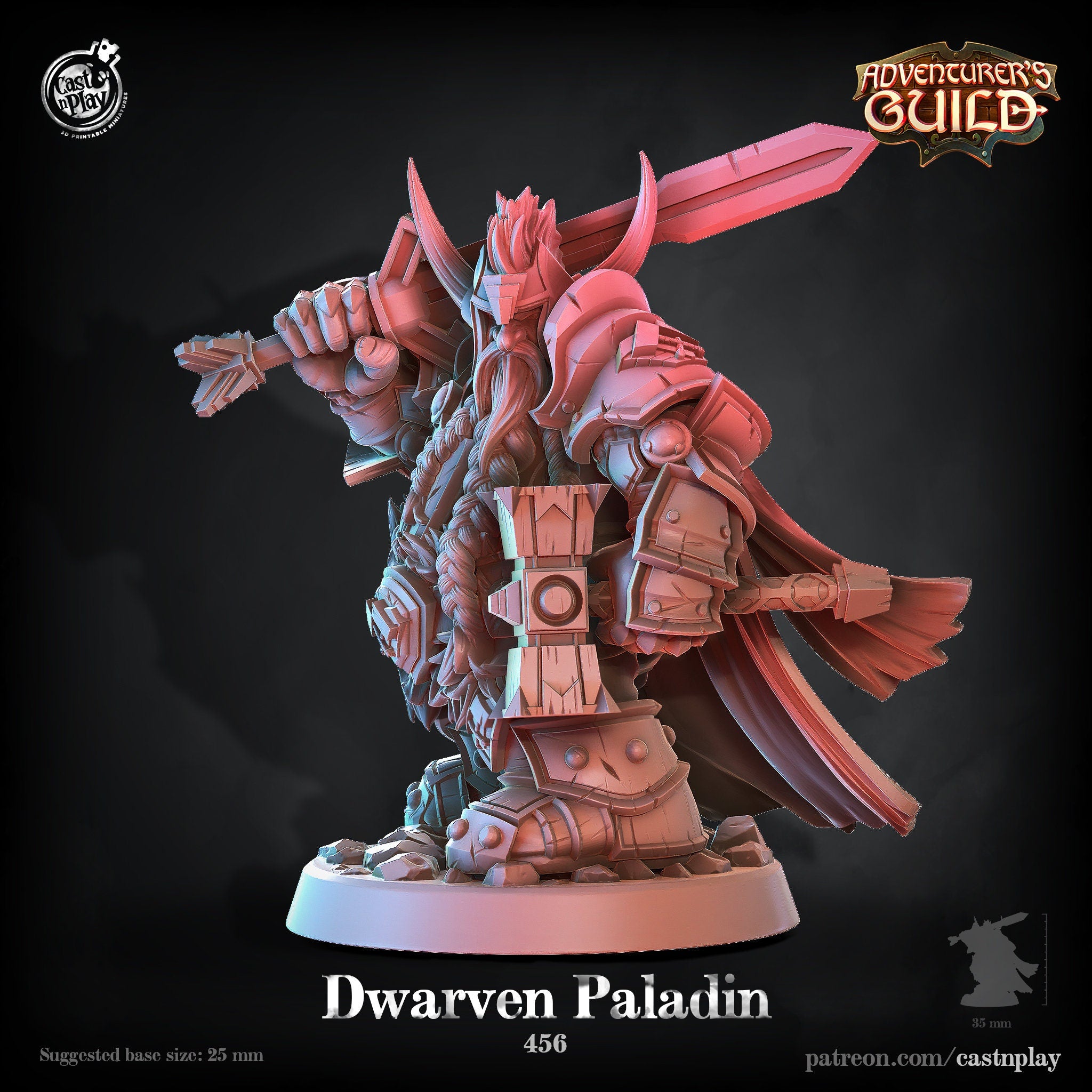 Dwarven Paladin by Cast N Play (Adventurer's Guild)