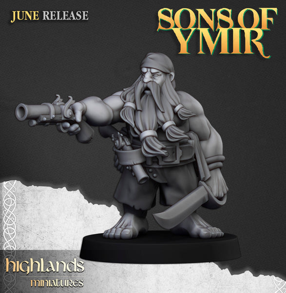 Sons of Ymir - Dwarven Pirates  Unit by Highlands Miniatures