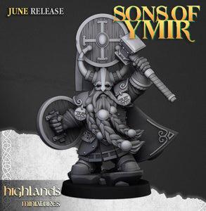 Sons of Ymir - Dwarf Prince  Unit by Highlands Miniatures